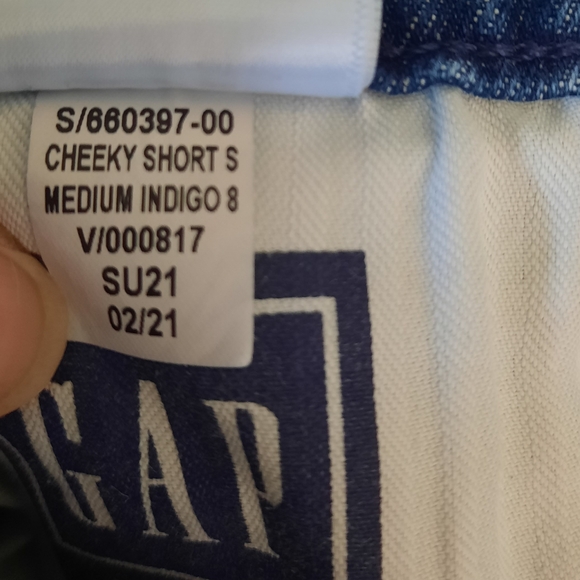 Gap Denim High-Rise Cheeky Short Women's size 10P Button Fly Cut-Offs Stretch - Picture 7 of 7